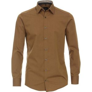 VENTI - Overhemd - Okergeel - Modern Fit - Strijkvriendelijk