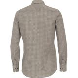 VENTI - Modern Fit - Overhemd - Geel Dessin - Strijkvriendelijk