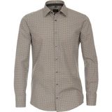 VENTI - Modern Fit - Overhemd - Geel Dessin - Strijkvriendelijk