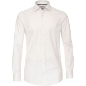 VENTI body fit overhemd, jersey, wit
