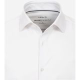 VENTI - Modern Fit Overhemd - Jersey - Wit - Strijkvriendelijk