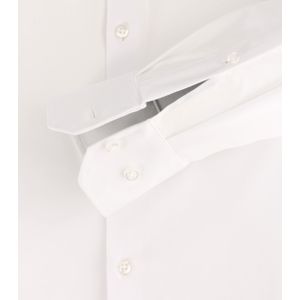 VENTI - Modern Fit Overhemd - Wit - Jersey - Strijkvriendelijk