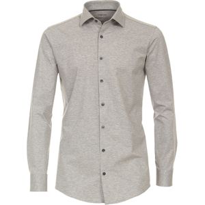VENTI - Modern Fit - Overhemd - Grijs - Jersey