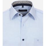 CASA MODA - Blauw Effen - Overhemd - 100% Katoen - Kent Kraag - Lange Mouwen