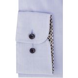 CASA MODA - Blauw Effen - Overhemd - 100% Katoen - Kent Kraag - Lange Mouwen