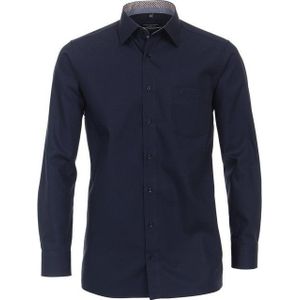 CASA MODA - Comfort Fit Overhemd - Donkerblauw - Popeline - Strijkvriendelijk