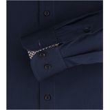 CASA MODA - Comfort Fit Overhemd - Donkerblauw - Popeline - Strijkvriendelijk