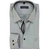 CASA MODA - Comfort Fit Overhemd - Grijs - Katoen - Contrast