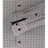 CASA MODA - Comfort Fit Overhemd - Bruin Dessin - Popeline - Strijkvriendelijk