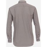 CASA MODA - Comfort Fit - Overhemd - Rood met Blauw en Wit Dessin - Popeline