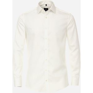 VENTI - Overhemd - Beige - Modern Fit - Mouwlengte 7 - Strijkvrij