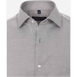 CASA MODA comfort fit overhemd - mouwlengte 7 - twill - grijs - Strijkvrij - Boordmaat: 40
