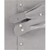 CASA MODA comfort fit overhemd - mouwlengte 7 - twill - grijs - Strijkvrij - Boordmaat: 40