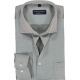 CASA MODA comfort fit overhemd - mouwlengte 7 - twill - grijs - Strijkvrij - Boordmaat: 40