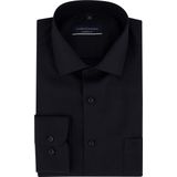 CASA MODA - Comfort Fit - Overhemd - Zwart - Strijkvrij - Mouwlengte 72 cm