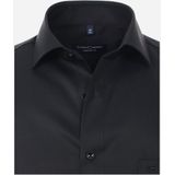 CASA MODA - Comfort Fit Overhemd - Zwart - Mouwlengte 7 - Strijkvrij