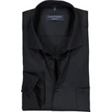 CASA MODA - Comfort Fit Overhemd - Zwart - Mouwlengte 7 - Strijkvrij
