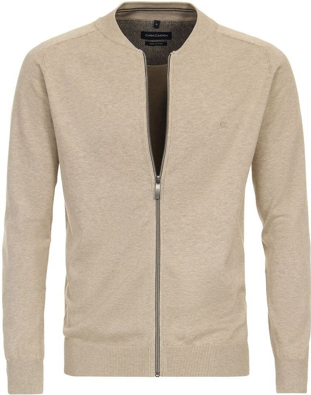 CASA MODA - Comfort Fit - Vest - Beige - Zacht en Soepel Breisel