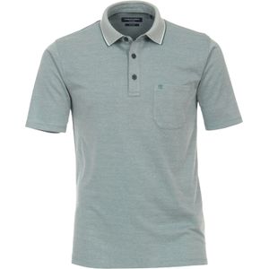 CASA MODA comfort fit heren polo, groen melange