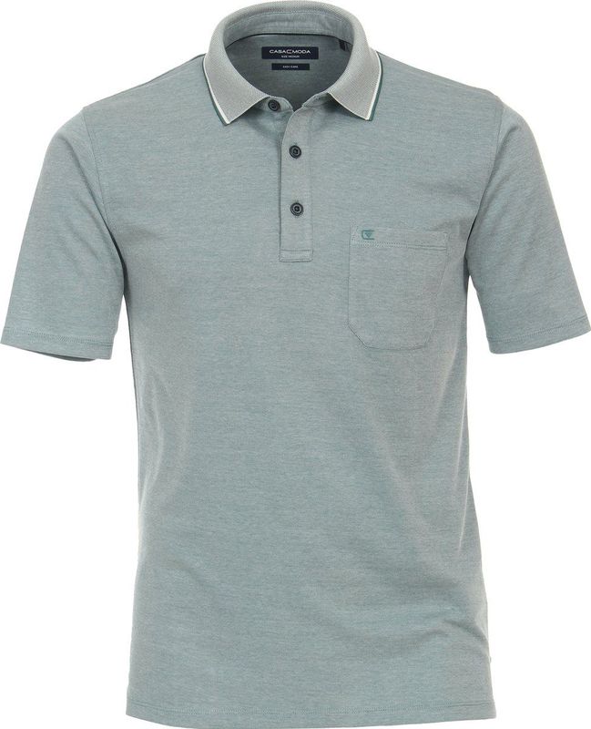 Redmond regular fit poloshirt - turquoise melange