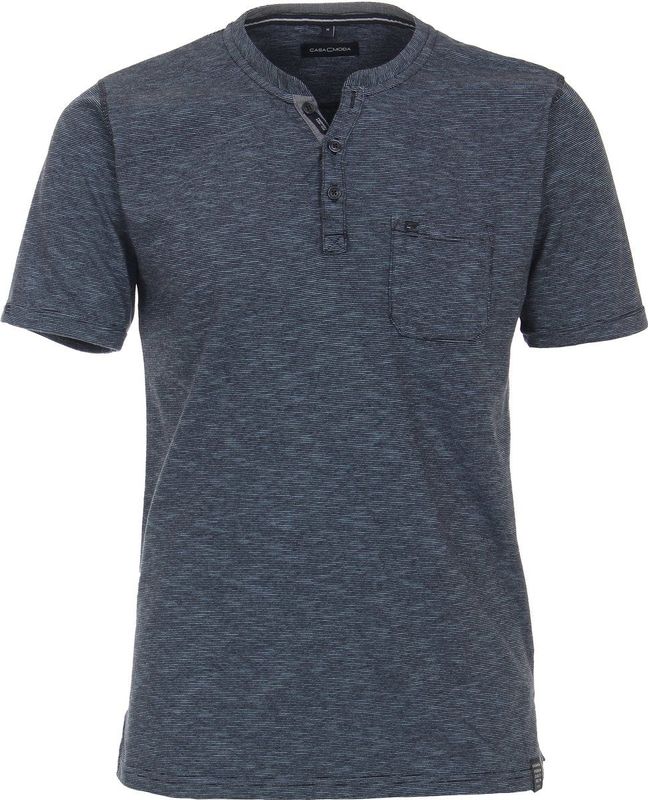 CASA MODA comfort fit heren T-shirt - blauw dessin