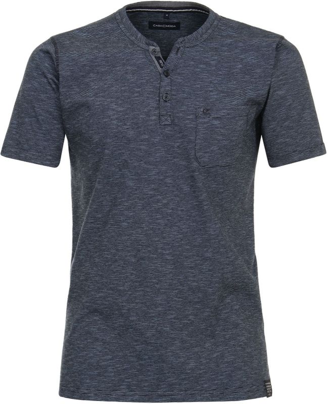 CASA MODA comfort fit heren T-shirt - blauw dessin