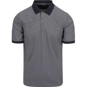 Casa Moda Polo Print Grijs Blauw - Heren