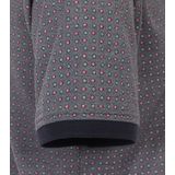 Casa Moda Polo Print - Grijs - Katoen/Polyester - Regular-Fit