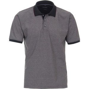 Casa Moda Polo Print - Grijs - Katoen/Polyester - Regular-Fit