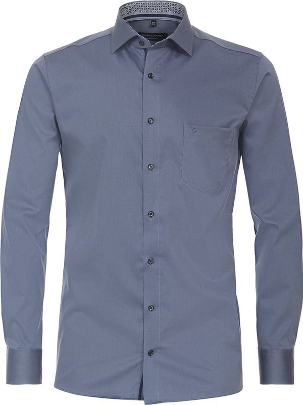 CASA MODA - Overhemd - Blauw - 100% Katoen - Kent Kraag - Lange Mouwen