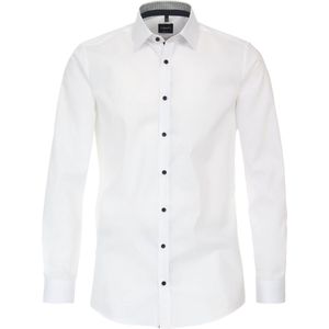 VENTI - Body Fit - Overhemd - Wit - Strijkvriendelijk