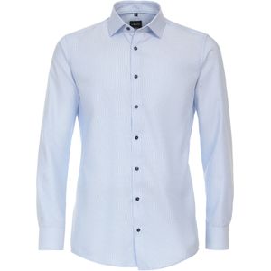 VENTI modern fit overhemd, structuur, blauw