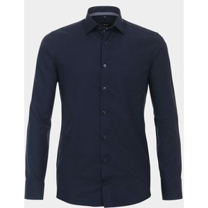 VENTI - Modern Fit - Overhemd - Blauw - Strijkvriendelijk