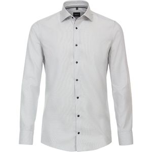 VENTI modern fit overhemd, structuur, grijs