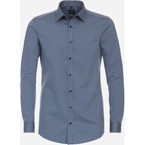 VENTI body fit overhemd, popeline, blauw
