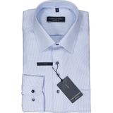 CASA MODA - Comfort Fit Overhemd - Blauw - Strijkvriendelijk