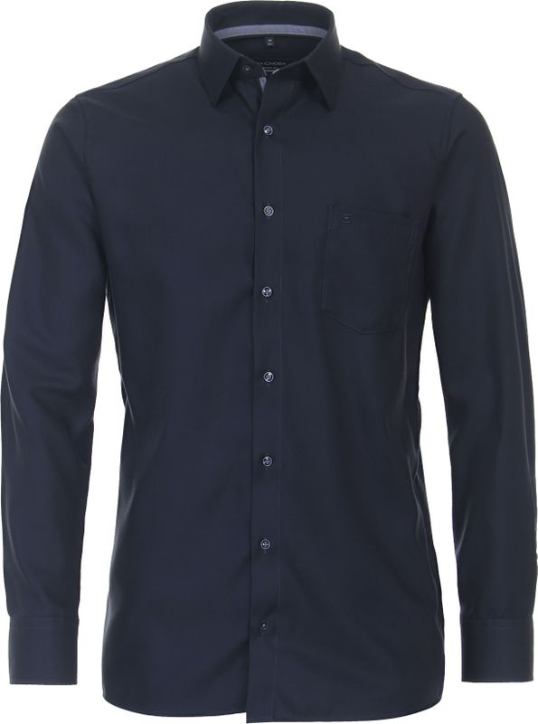 CASA MODA - Comfort Fit Overhemd - Blauw - Strijkvriendelijk