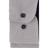 CASA MODA - Modern Fit - Overhemd - Bruin Dessin - Strijkvriendelijk