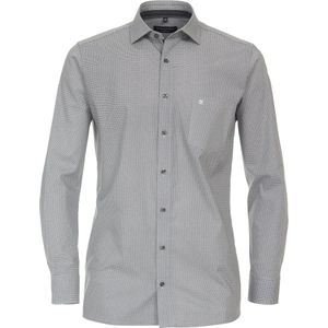 CASA MODA - Modern Fit - Overhemd - Zwart met Wit Dessin - Strijkvriendelijk