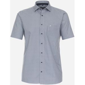 CASA MODA comfort fit overhemd, korte mouw, popeline, blauw dessin