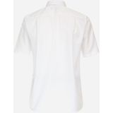 CASA MODA - Comfort Fit Overhemd - Wit - Korte Mouw - Dobby - Strijkvrij