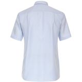 CASA MODA Overhemd - Blauw - Katoen - Korte Mouwen - Kent Kraag