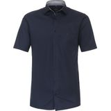 CASA MODA - Modern Fit - Overhemd - Blauw - Korte Mouw - Strijkvrij