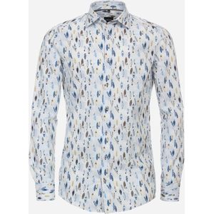 Venti Overhemd blauw, Bedrukt