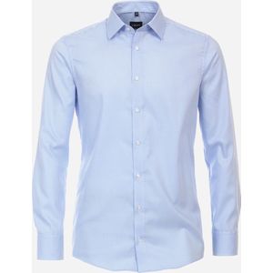 VENTI - Modern Fit Overhemd - Blauw met Wit Geruit - Strijkvriendelijk