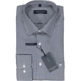 CASA MODA - Comfort Fit - Overhemd - Blauw met Wit Geruit - Strijkvriendelijk - Boordmaat: 49