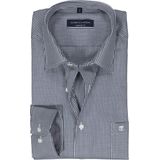 CASA MODA - Comfort Fit - Overhemd - Blauw met Wit Geruit - Strijkvriendelijk - Boordmaat: 49