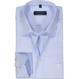 CASA MODA - Blauw Gestreept Overhemd - 100% Katoen - Kent Kraag - Lange Mouwen