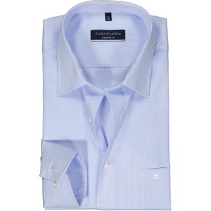 CASA MODA - Comfort Fit - Overhemd - Blauw Gestreept - Strijkvriendelijk