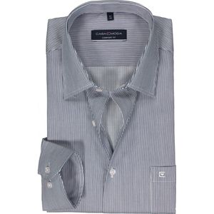 CASA MODA - Comfort Fit - Overhemd - Blauw Gestreept - Strijkvriendelijk